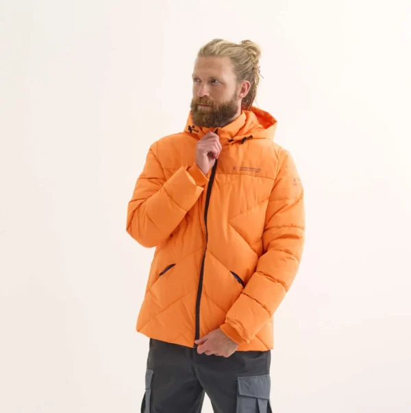 Munich narandžasta muška jakna – topla zimska jakna s kapuljačom i modernim dizajnom