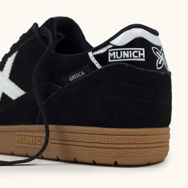 Munich Gresca 322 crne patike za futsal detalj pete