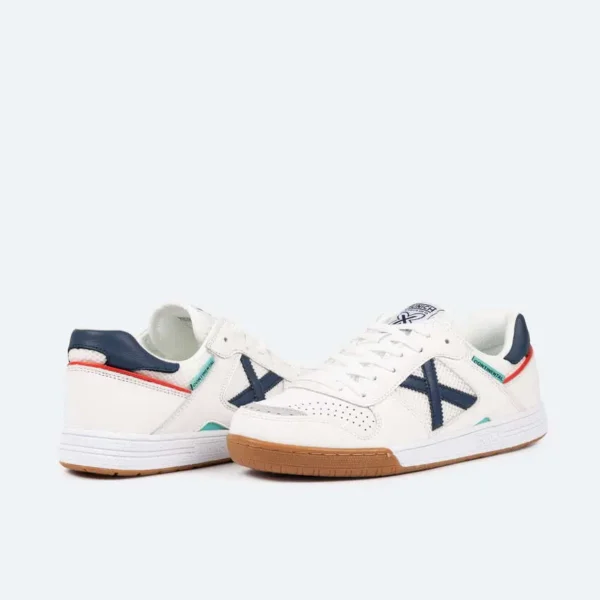 munich continental 958 futsal patike bijele navy kombinacija